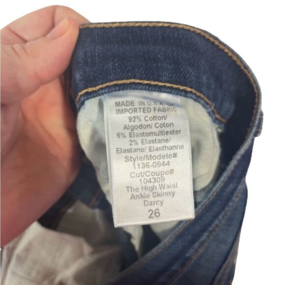 Current/elliot the high waist ankle skinny jeans DARCY SIZE 26 - Picture 7 of 7